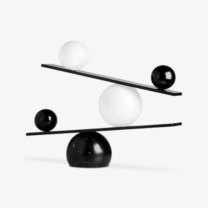 Balance Table Lamp | Marble, Glass | Black, Gold