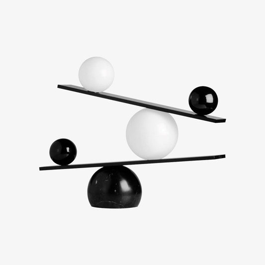 Balance Table Lamp | Marble, Glass | Black, Gold