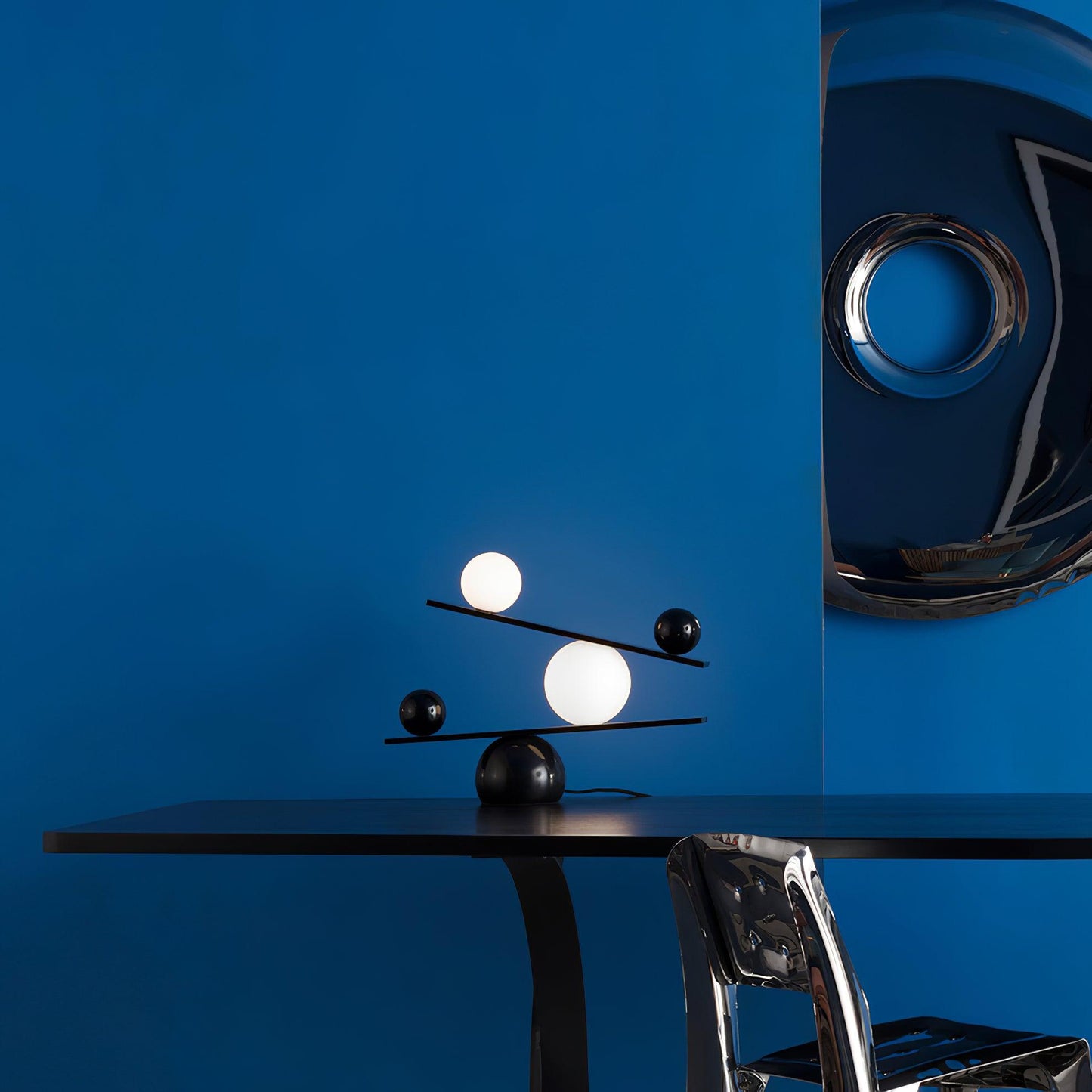 Balance Table Lamp | Marble, Glass | Black, Gold