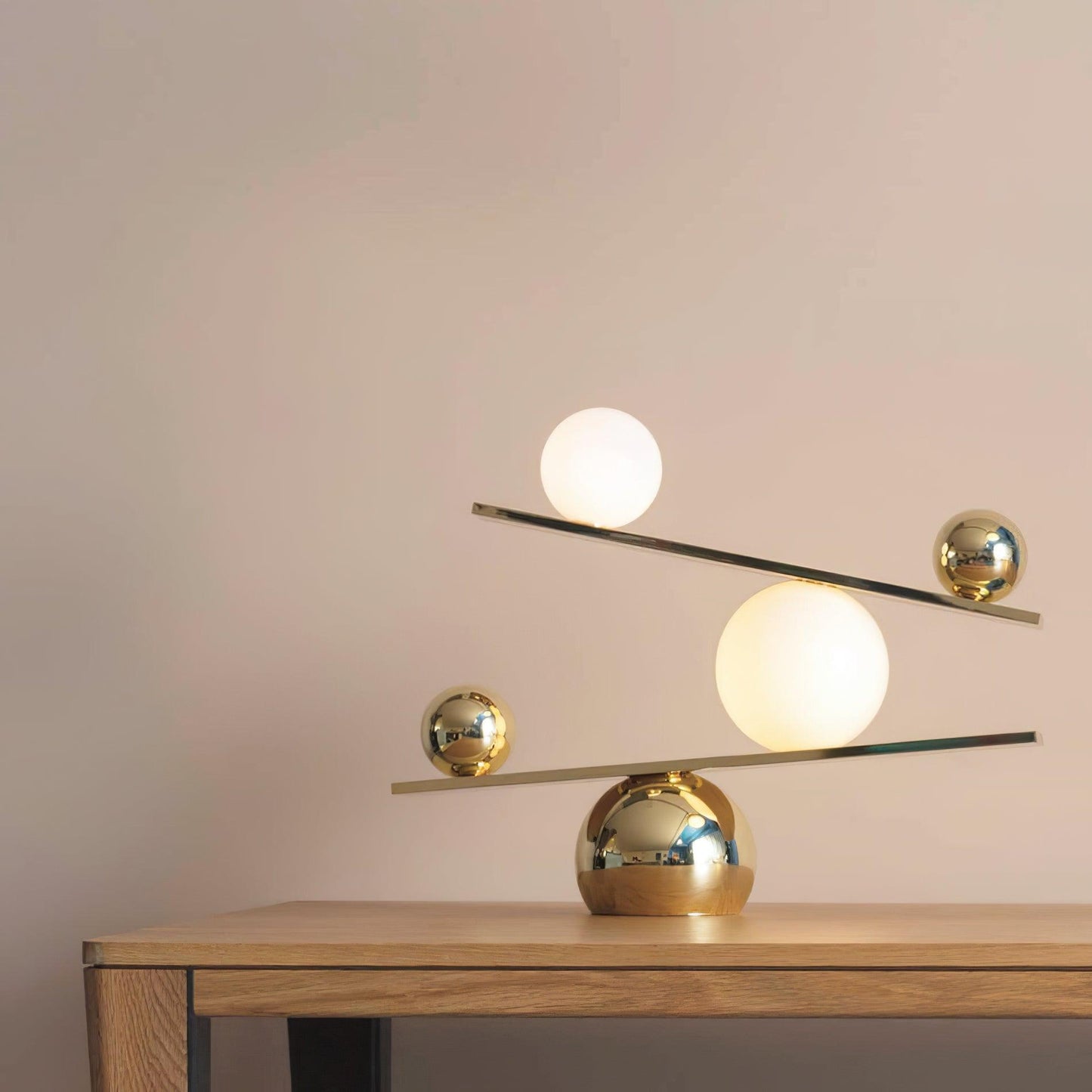 Balance Table Lamp | Marble, Glass | Black, Gold