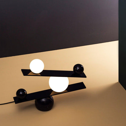 Balance Table Lamp | Marble, Glass | Black, Gold
