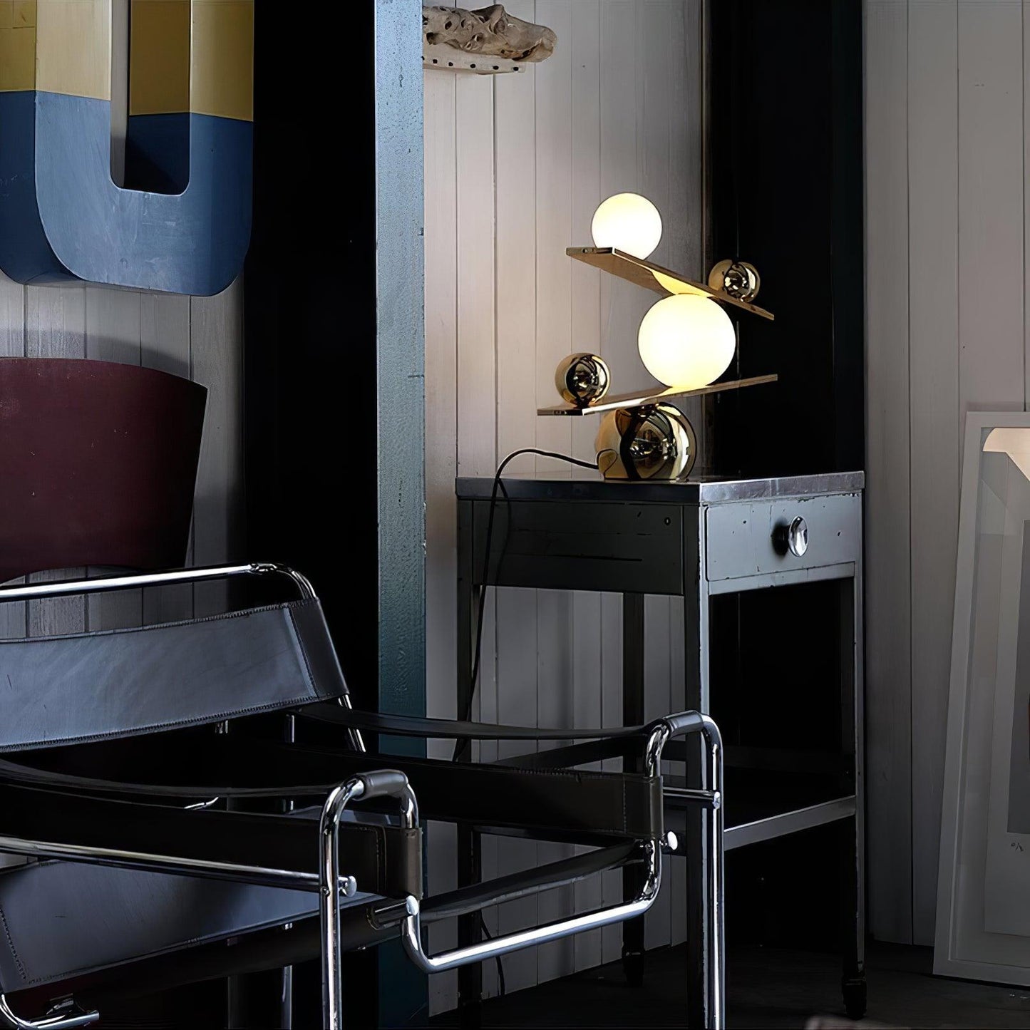 Balance Table Lamp | Marble, Glass | Black, Gold