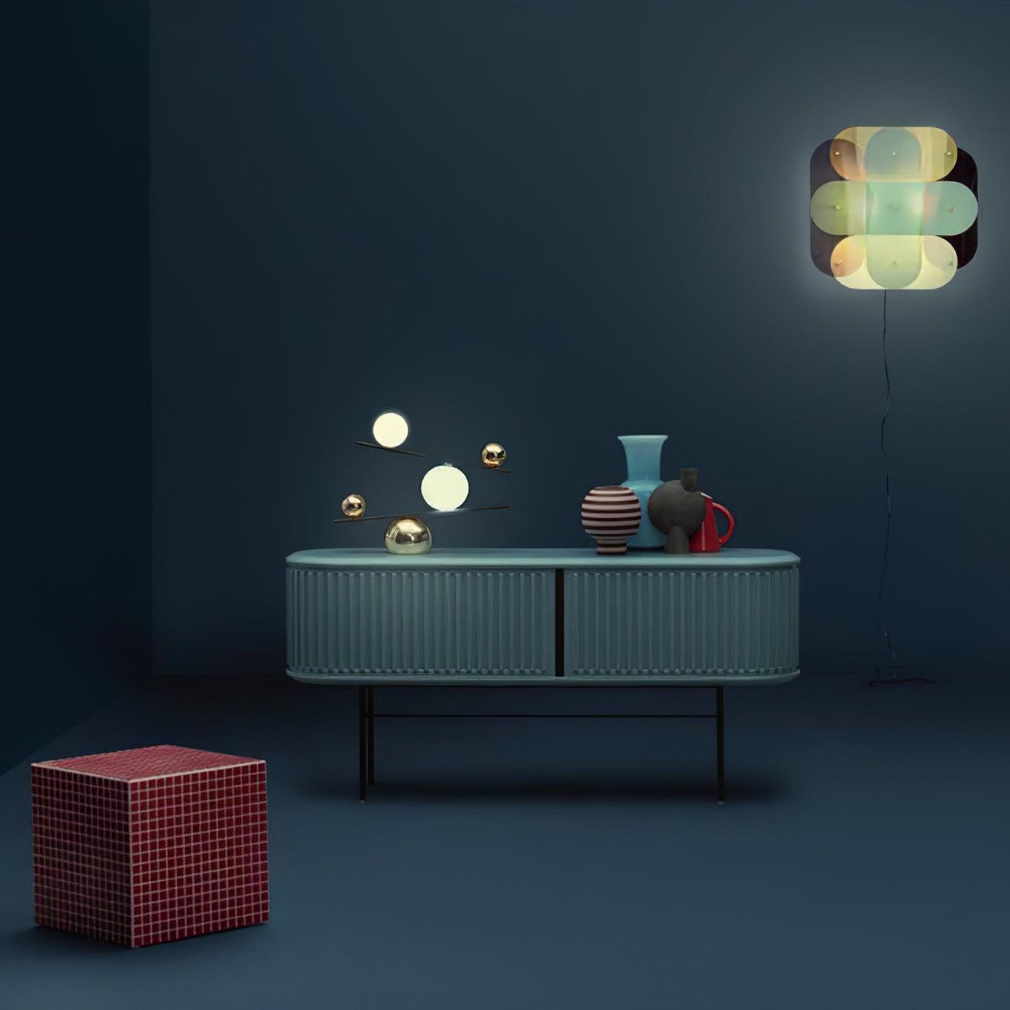 Balance Table Lamp | Marble, Glass | Black, Gold