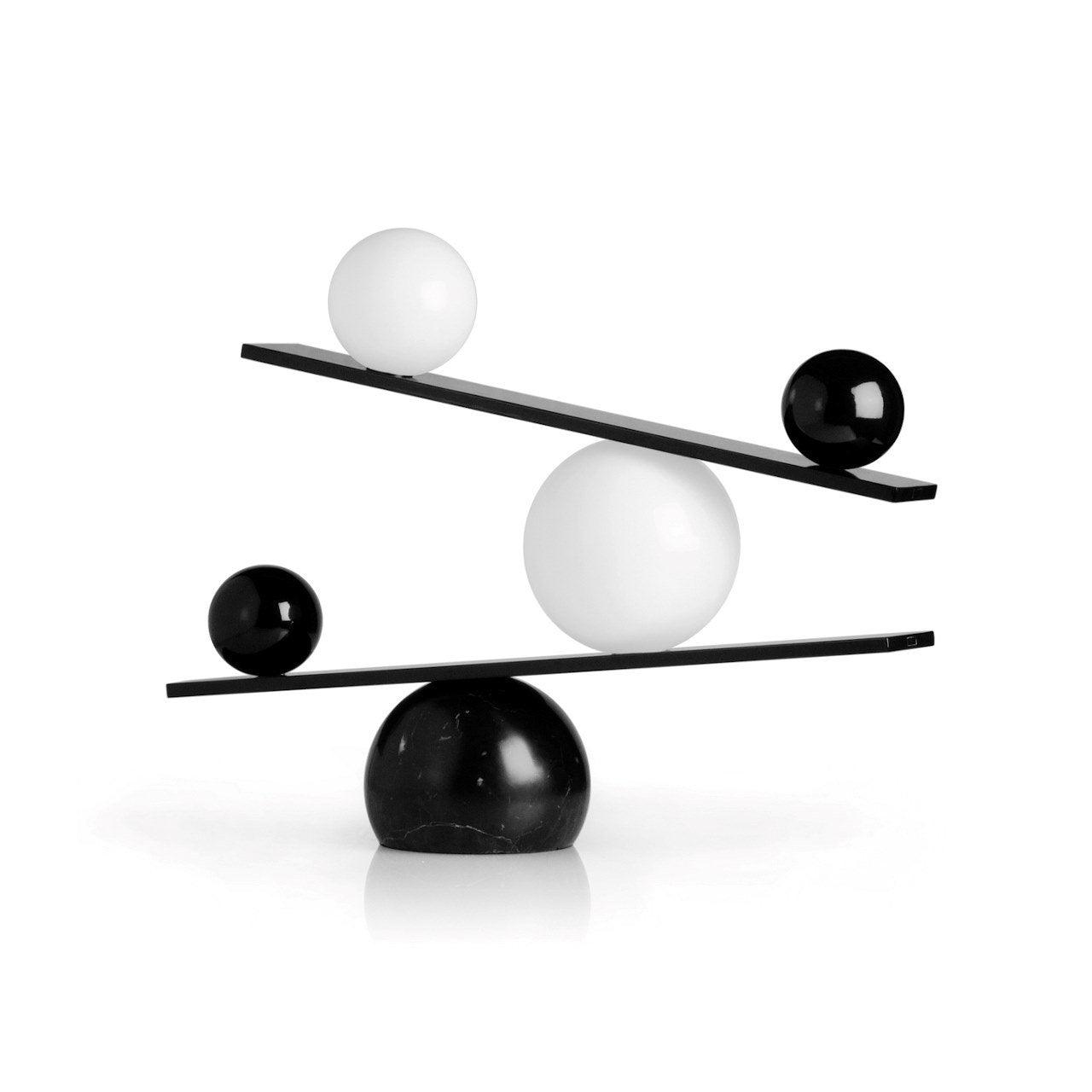 Balance Table Lamp | Marble, Glass | Black, Gold
