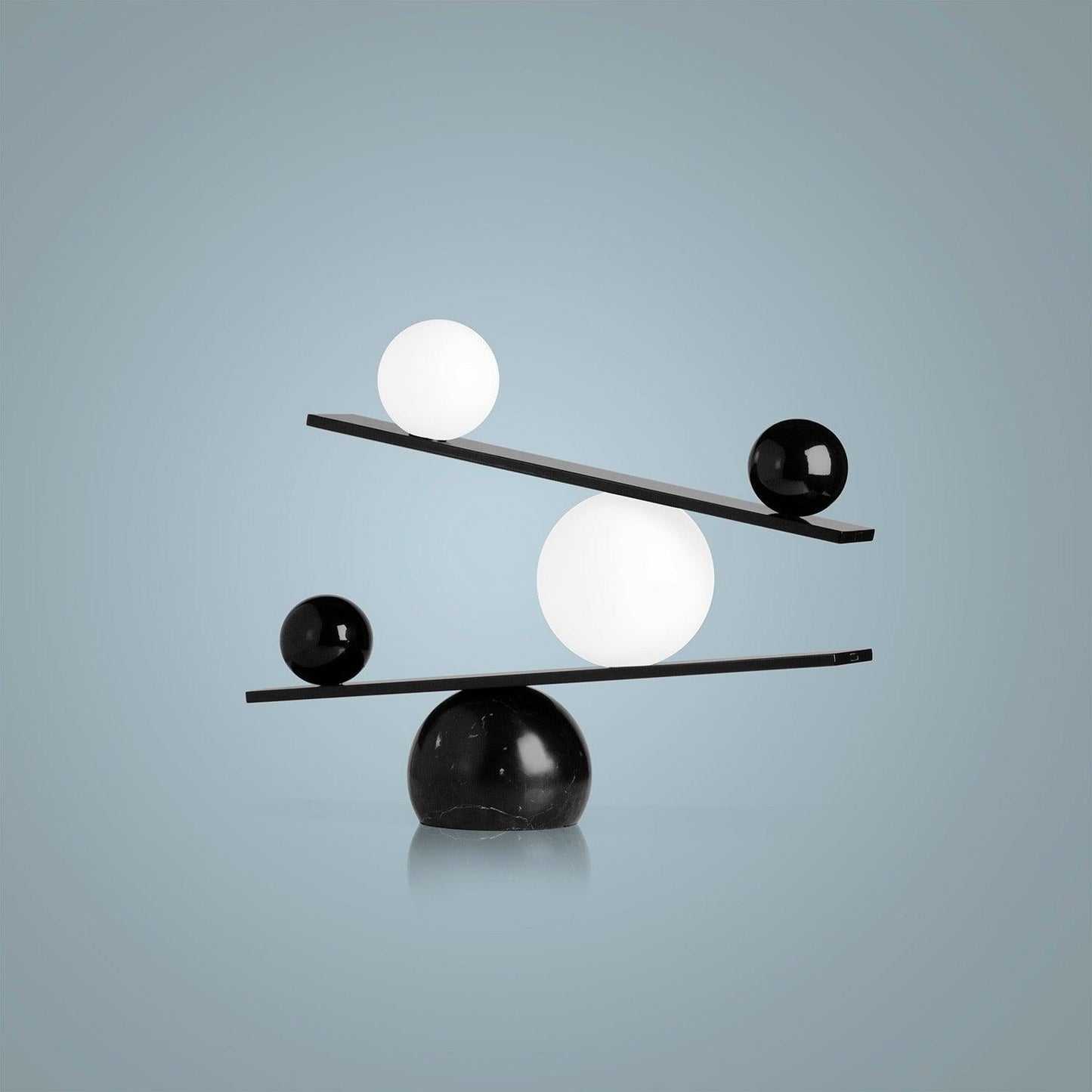 Balance Table Lamp | Marble, Glass | Black, Gold