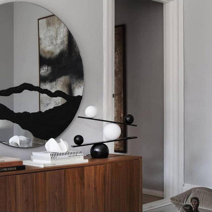 Balance Table Lamp | Marble, Glass | Black, Gold