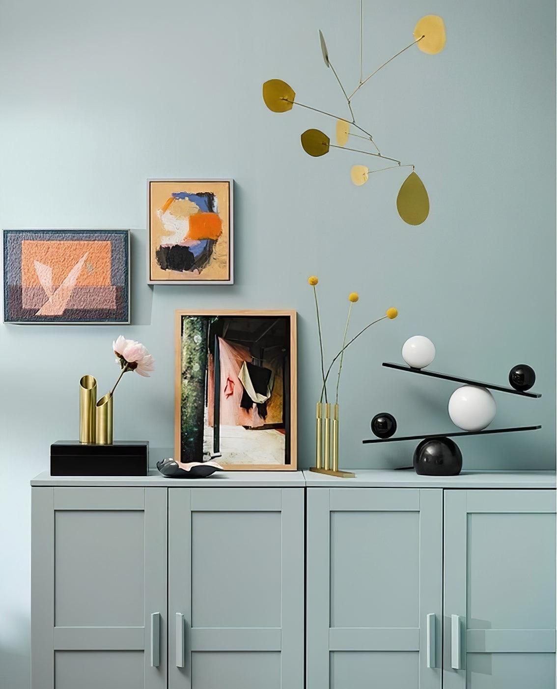 Balance Table Lamp | Marble, Glass | Black, Gold