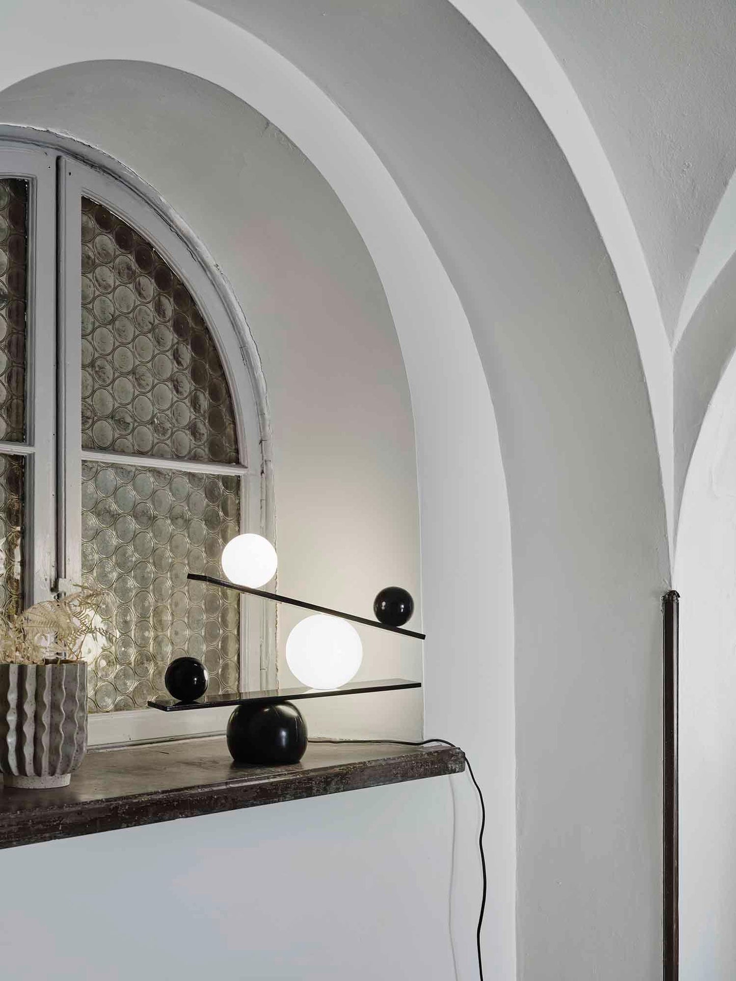 Balance Table Lamp | Marble, Glass | Black, Gold