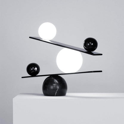 Balance Table Lamp | Marble, Glass | Black, Gold