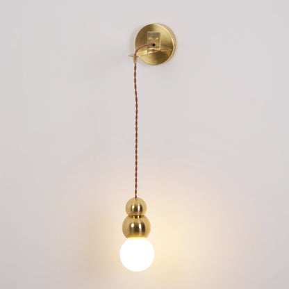 Ball Wall Light | Metal, Glass, Aluminum | Black, Gold, Chrome