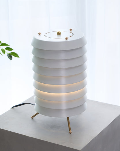Baltic Tower Table Lamp | Metal | White Shade