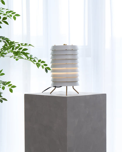 Baltic Tower Table Lamp | Metal | White Shade