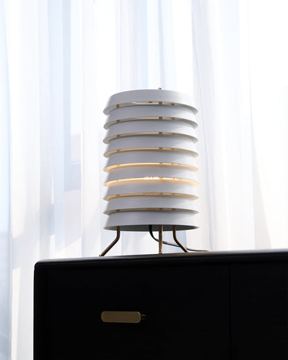 Baltic Tower Table Lamp | Metal | White Shade