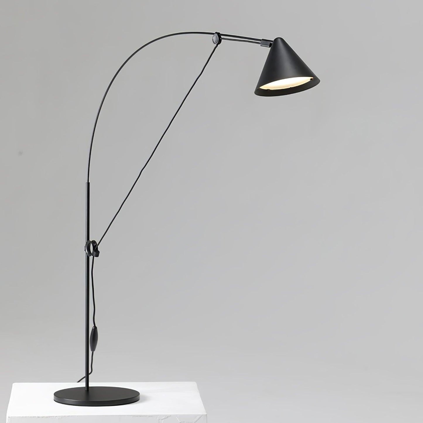 Ensure Black Table Lamp | Adjustable Height | Black