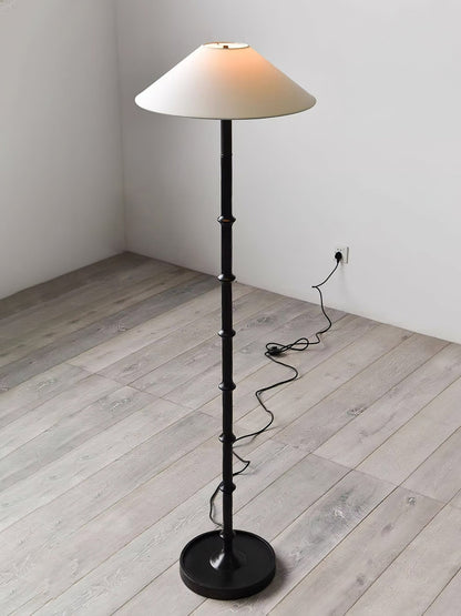 Bamboo Knot Floor Lamp | Wood & Brass | Retro Style, 150cm