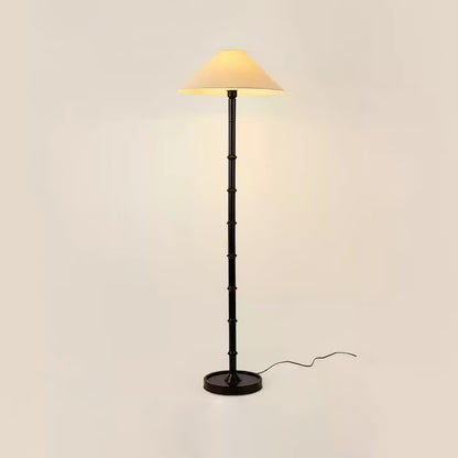 Bamboo Knot Floor Lamp | Wood & Brass | Retro Style, 150cm