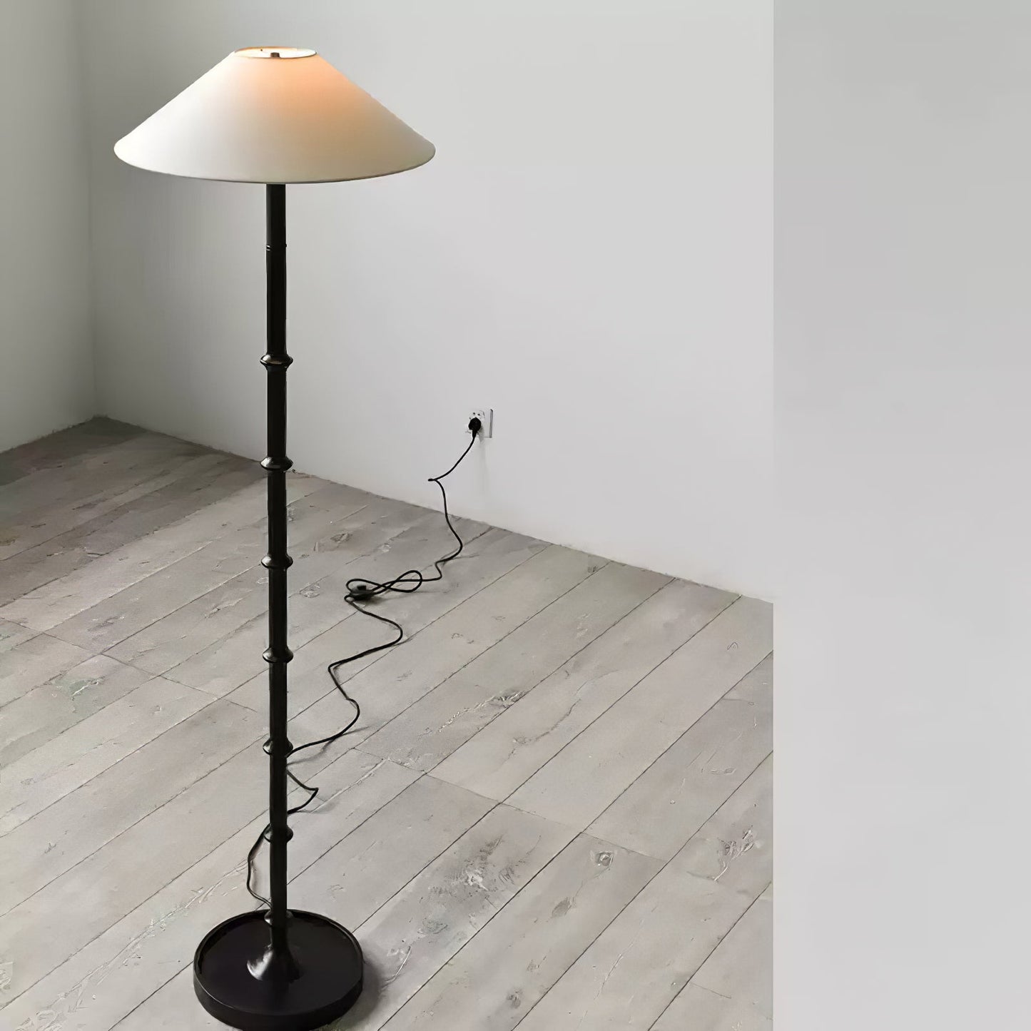 Bamboo Knot Floor Lamp | Wood & Brass | Retro Style, 150cm
