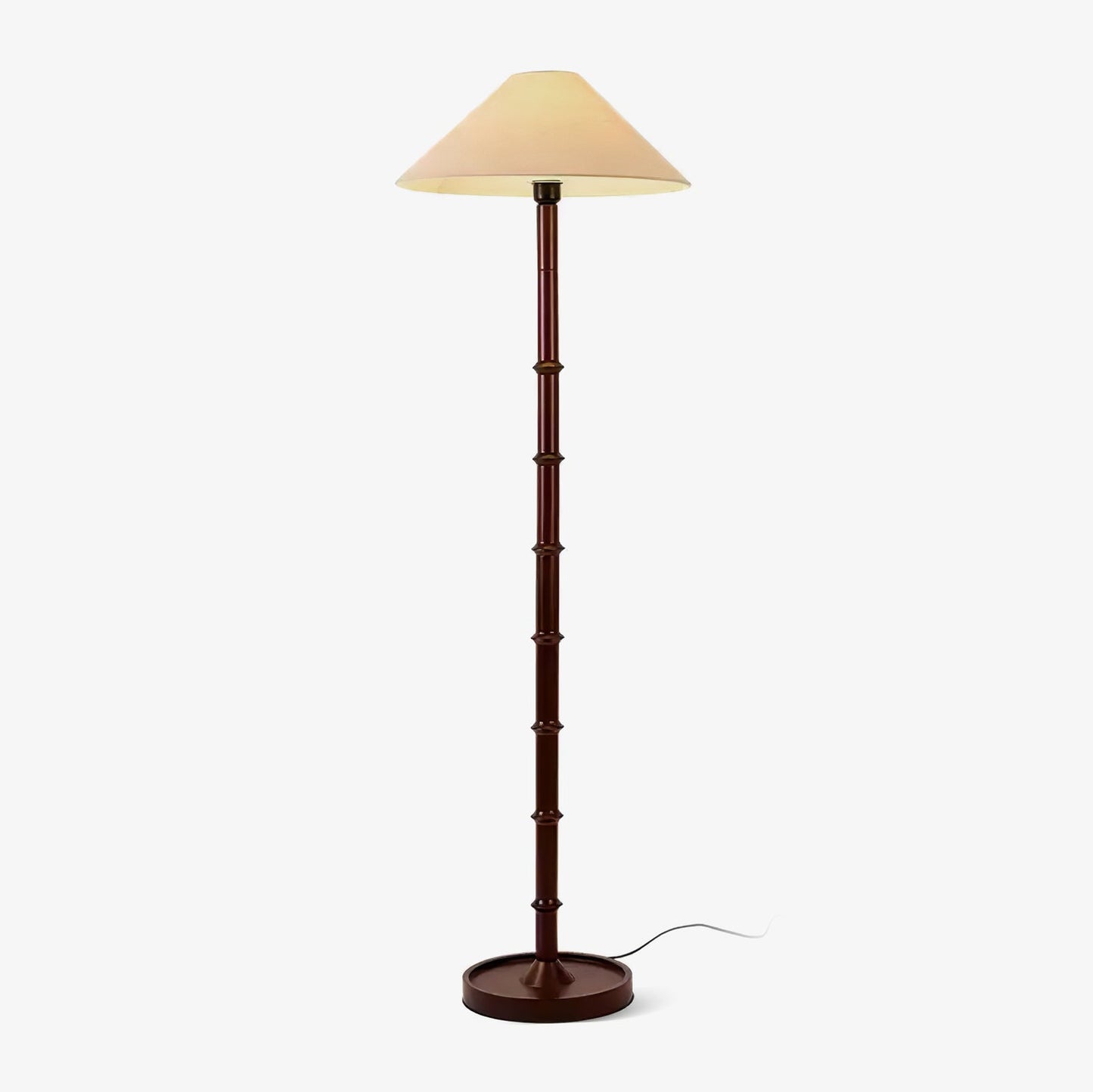 Bamboo Knot Floor Lamp | Wood & Brass | Retro Style, 150cm