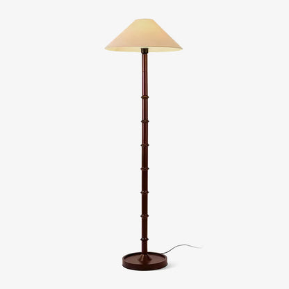Bamboo Knot Floor Lamp | Wood & Brass | Retro Style, 150cm