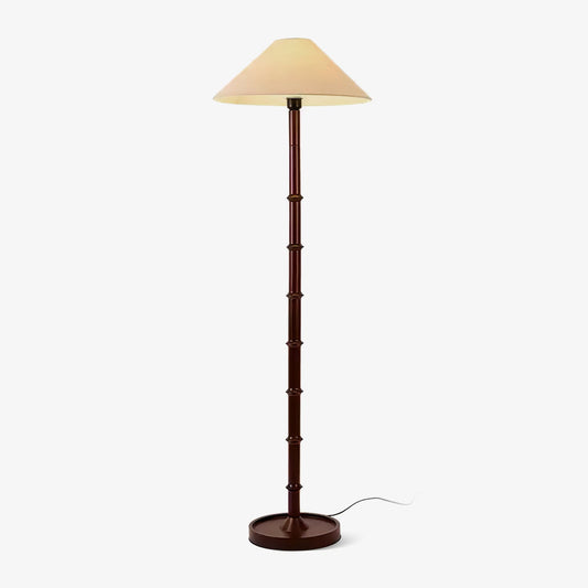 Bamboo Knot Floor Lamp | Wood & Brass | Retro Style, 150cm