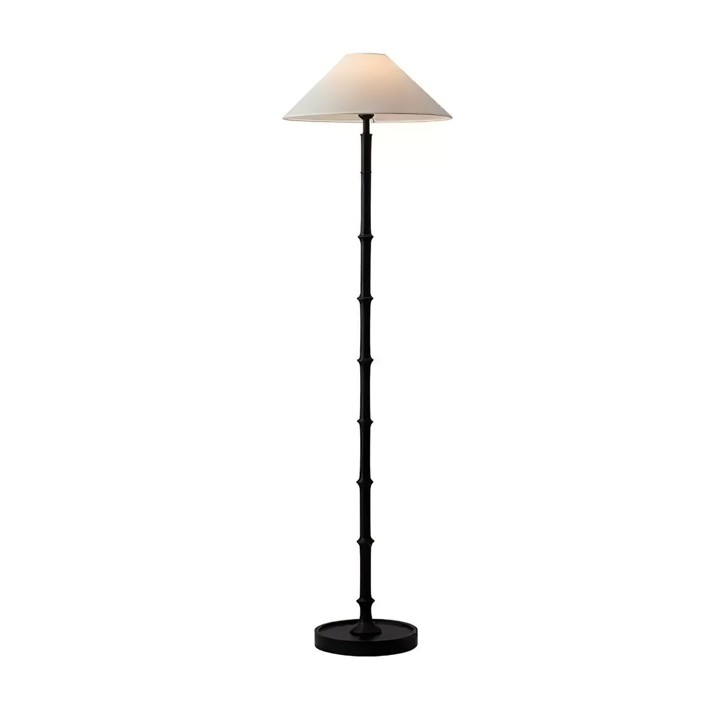 Bamboo Knot Floor Lamp | Wood & Brass | Retro Style, 150cm