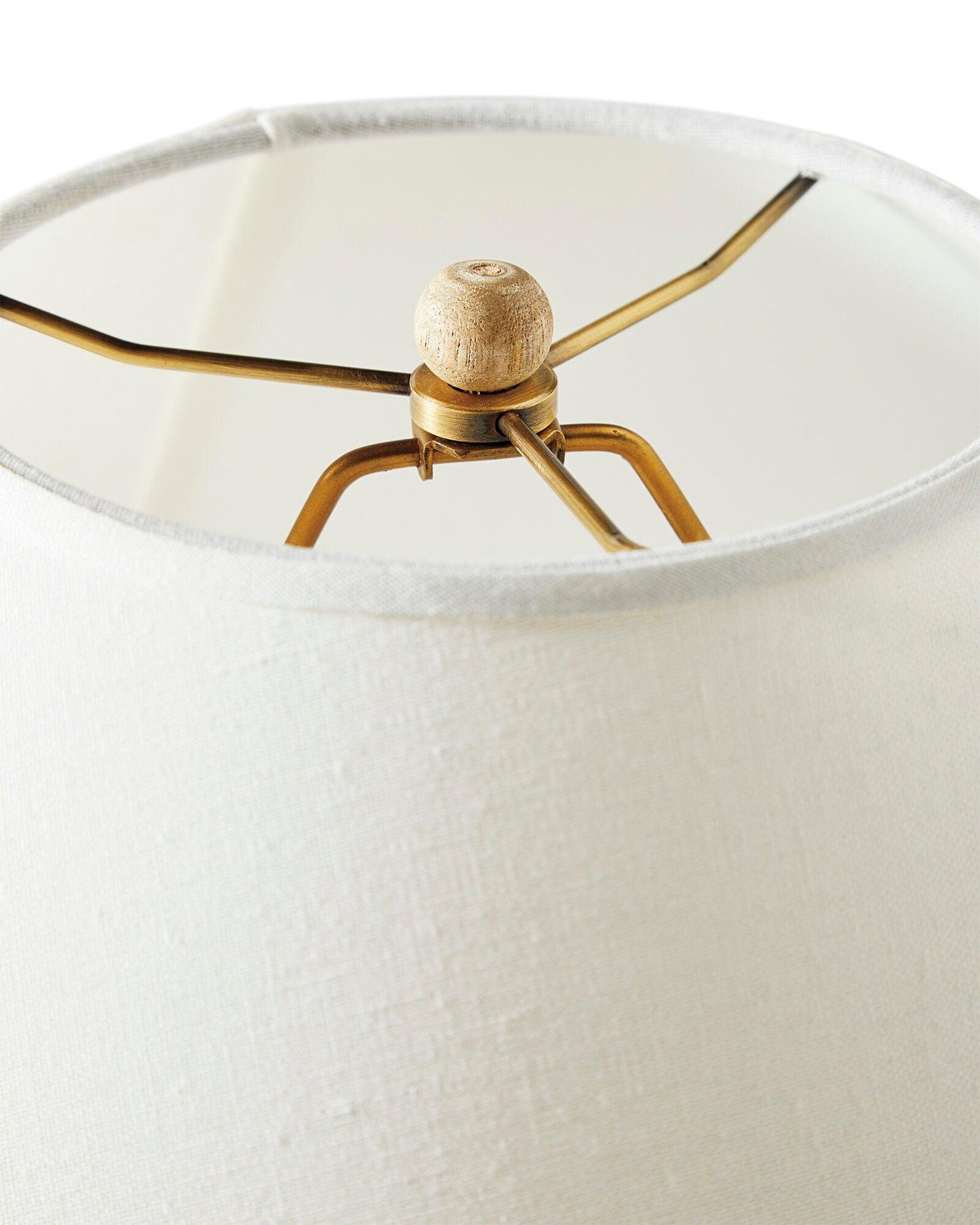 Beachside Table Lamp | Wood, Fabric, Metal | White Shade