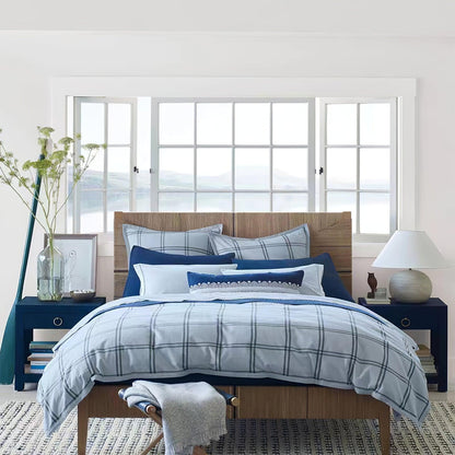 Beachside Table Lamp | Wood, Fabric, Metal | White Shade