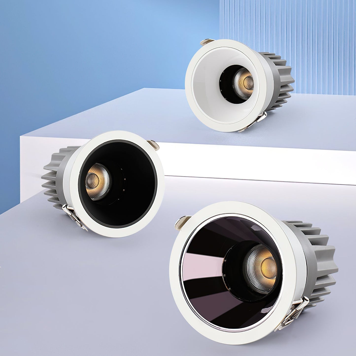 Beam Recessed LED Downlight | Aluminum | White or Black