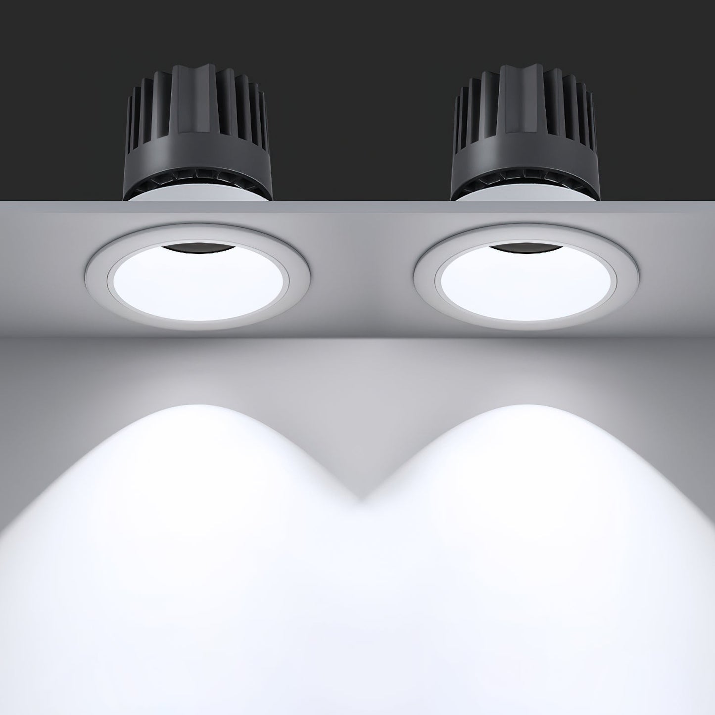 Beam Recessed LED Downlight | Aluminum | White or Black