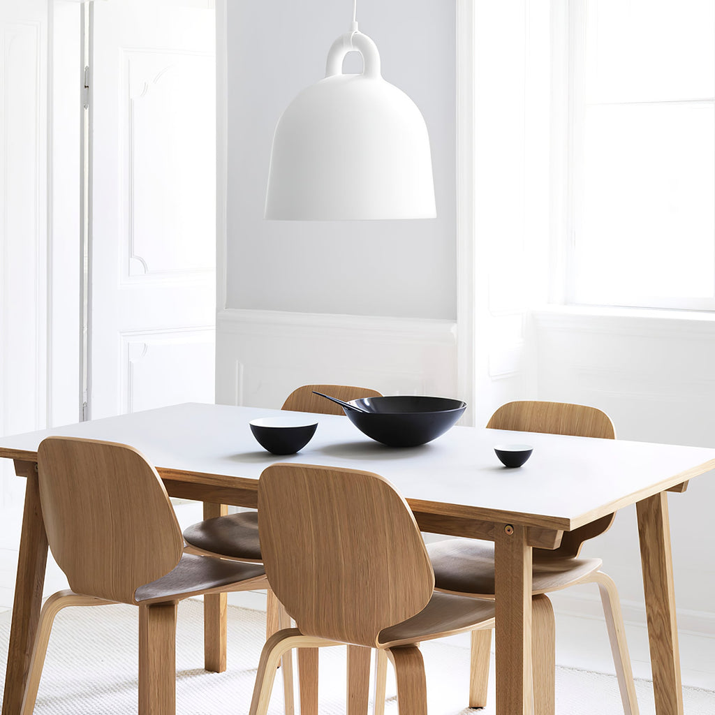 Bell Pendant Lamp | Metal & Resin | White, Black, Gray
