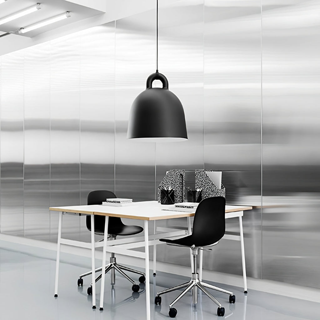 Bell Pendant Lamp | Metal & Resin | White, Black, Gray