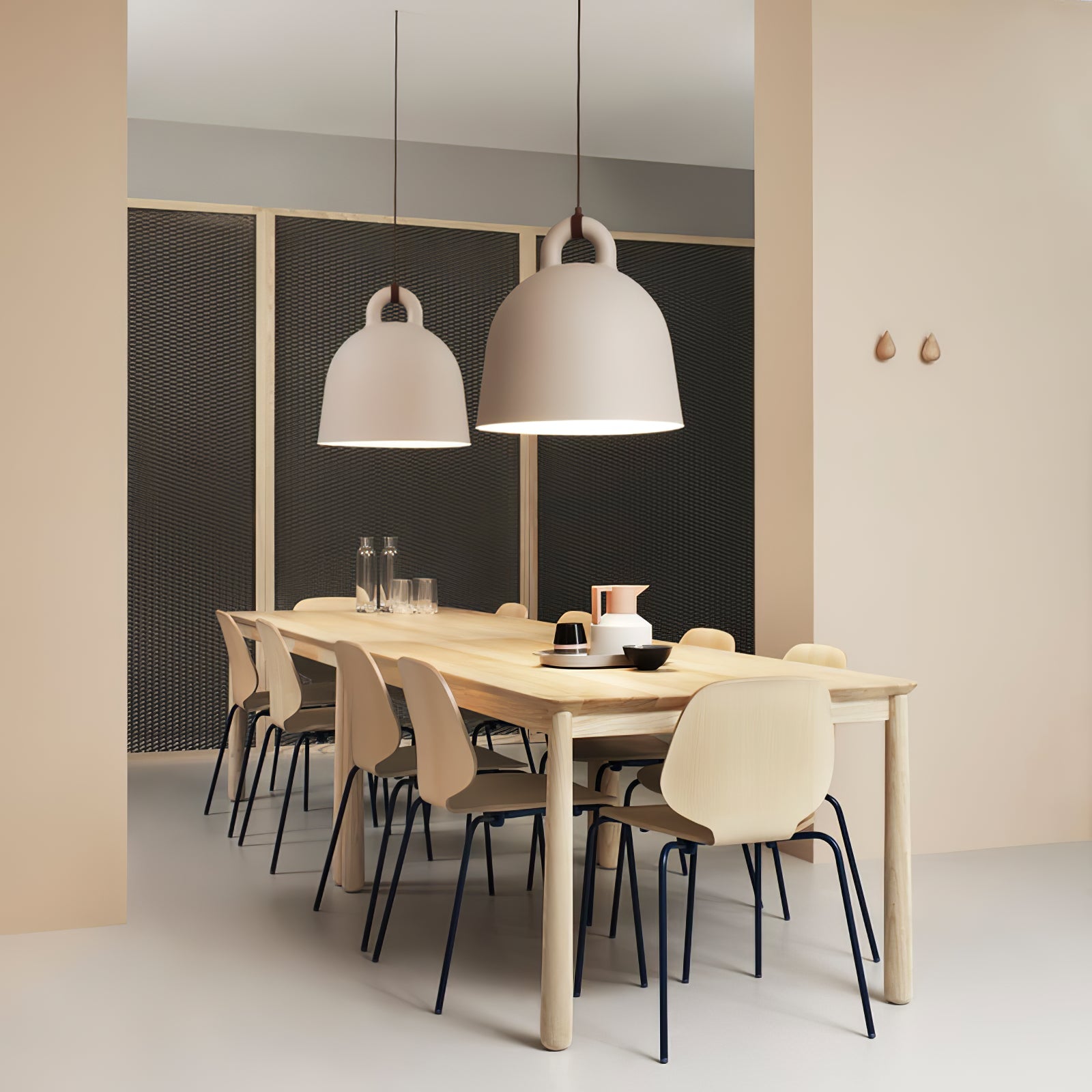 Bell Pendant Lamp | Metal & Resin | White, Black, Gray