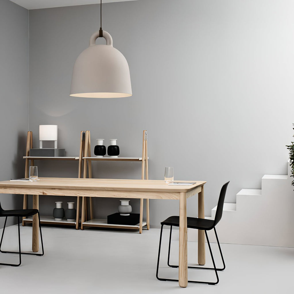 Bell Pendant Lamp | Metal & Resin | White, Black, Gray