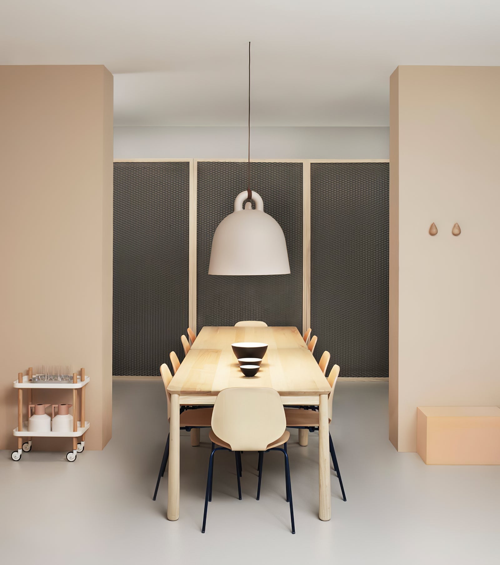 Bell Pendant Lamp | Metal & Resin | White, Black, Gray