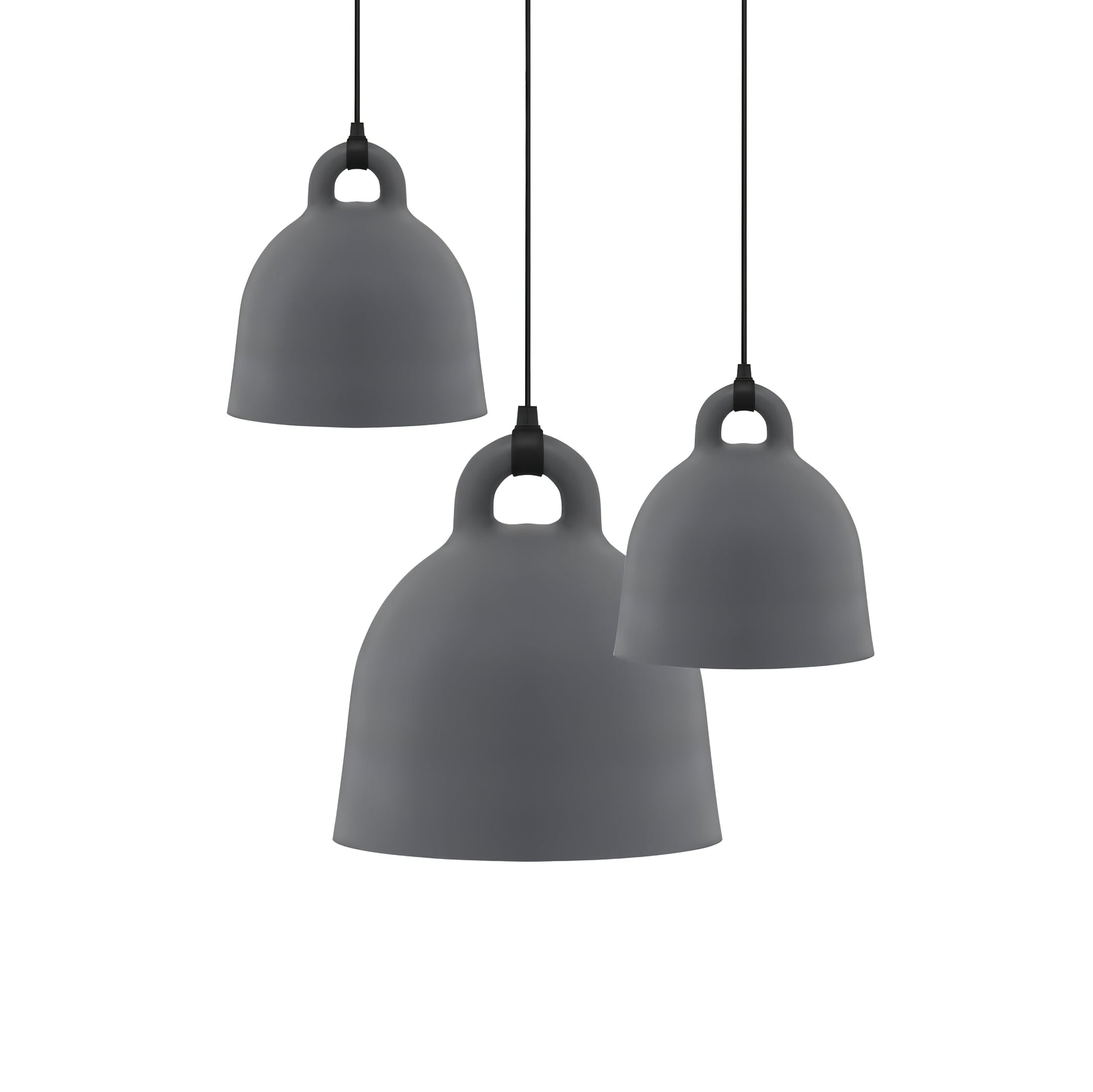 Bell Pendant Lamp | Metal & Resin | White, Black, Gray