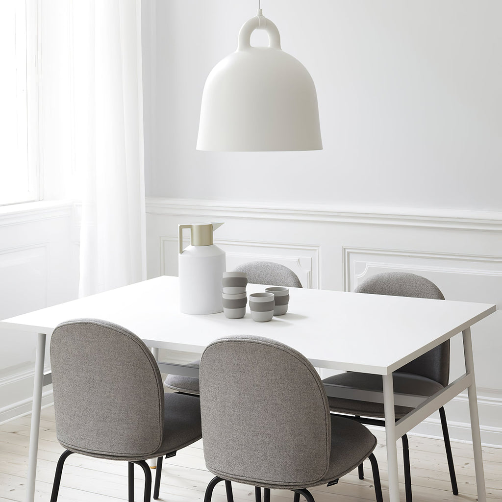 Bell Pendant Lamp | Metal & Resin | White, Black, Gray