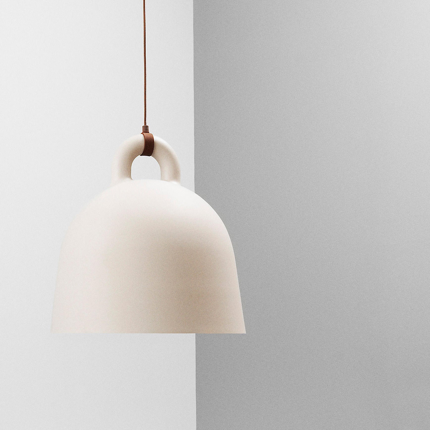 Bell Pendant Lamp | Metal & Resin | White, Black, Gray