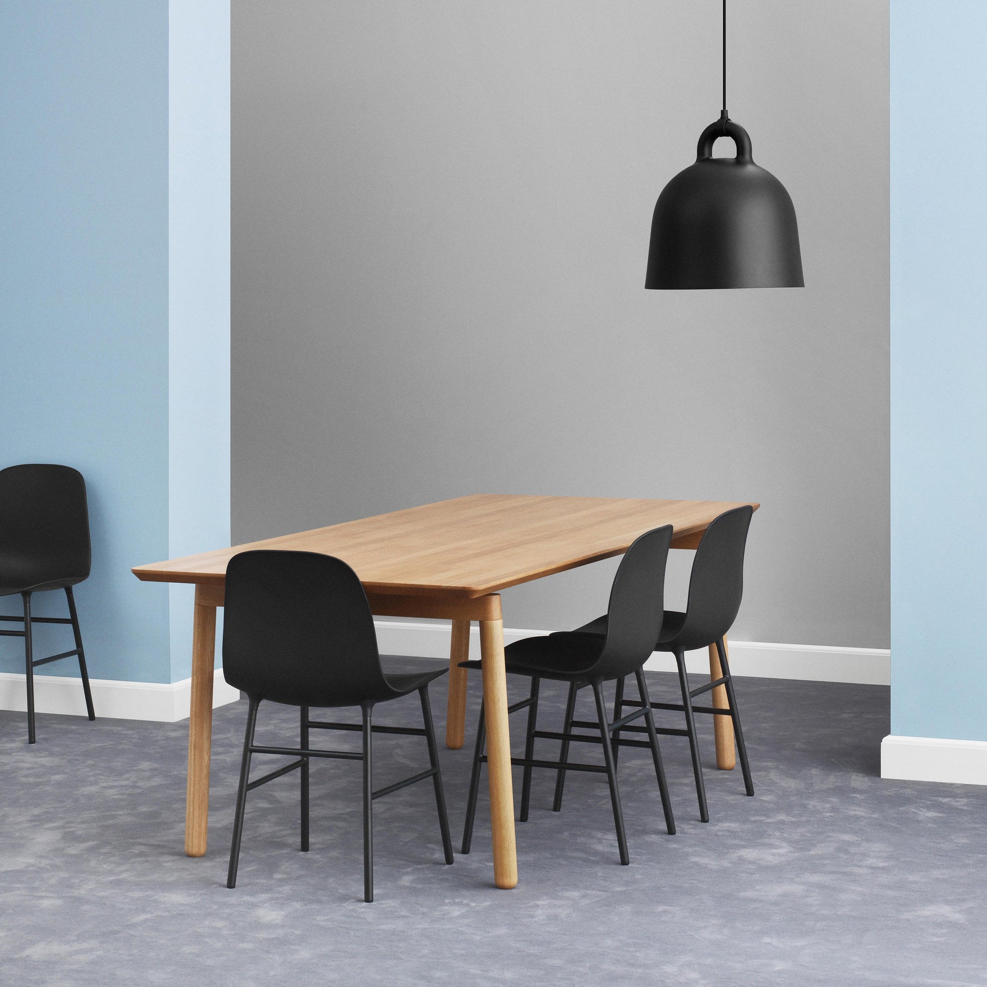 Bell Pendant Lamp | Metal & Resin | White, Black, Gray