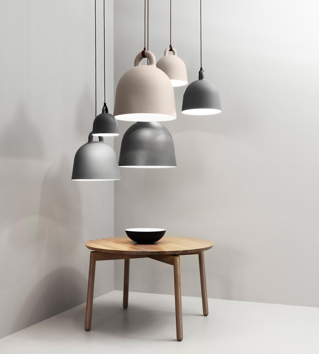 Bell Pendant Lamp | Metal & Resin | White, Black, Gray