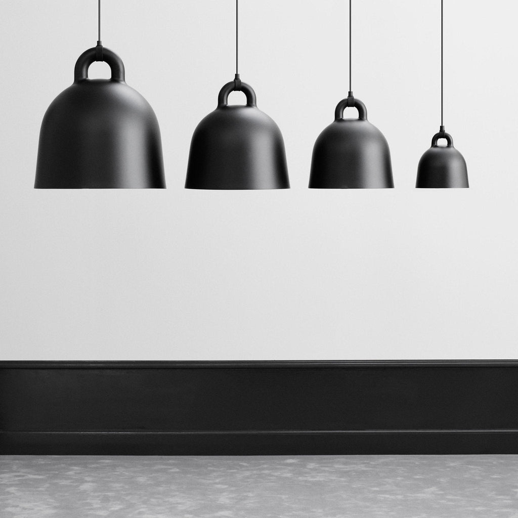 Bell Pendant Lamp | Metal & Resin | White, Black, Gray