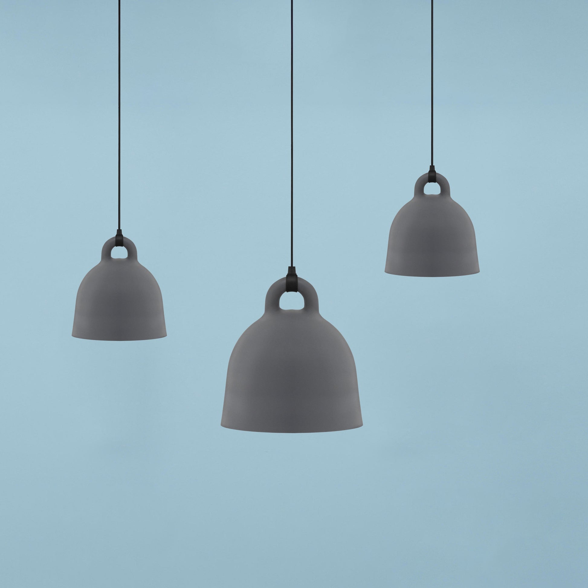 Bell Pendant Lamp | Metal & Resin | White, Black, Gray
