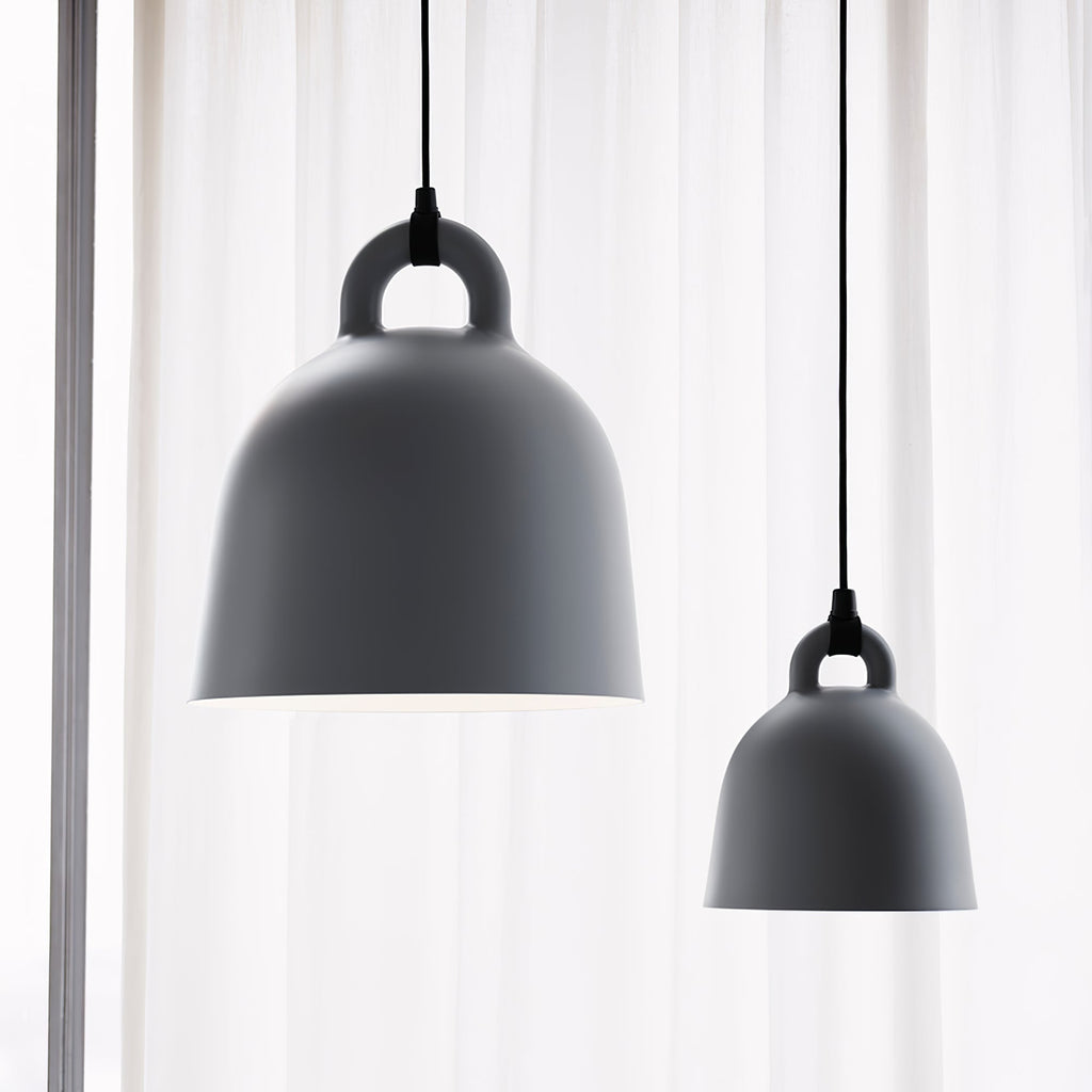 Bell Pendant Lamp | Metal & Resin | White, Black, Gray