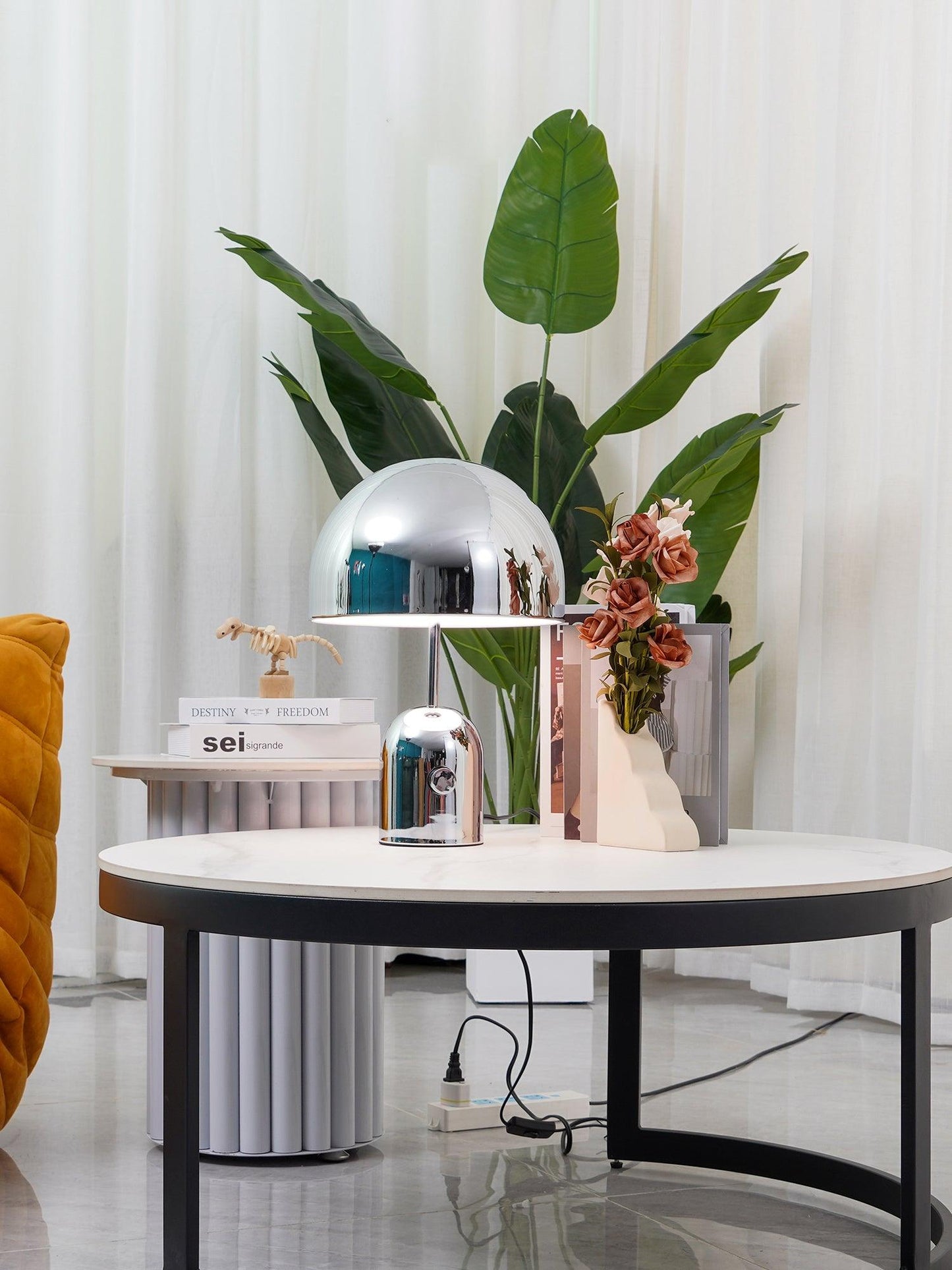Bell Table Lamp | Metal & Acrylic | Gold, Rose Gold, Chrome