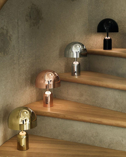 Bell Table Lamp | Metal & Acrylic | Gold, Rose Gold, Chrome