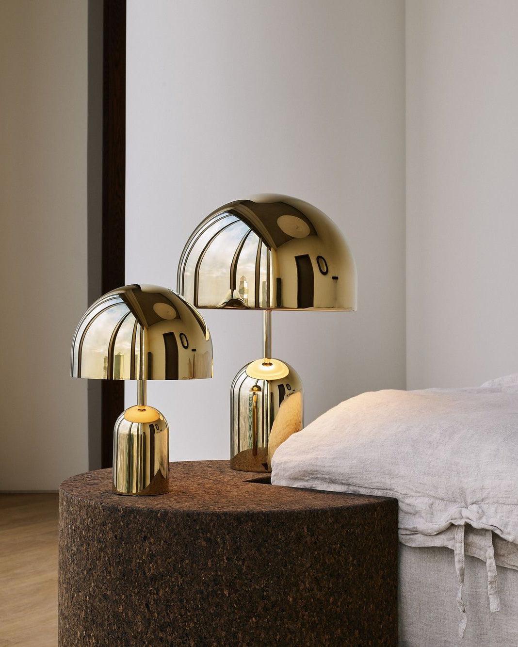 Bell Table Lamp | Metal & Acrylic | Gold, Rose Gold, Chrome