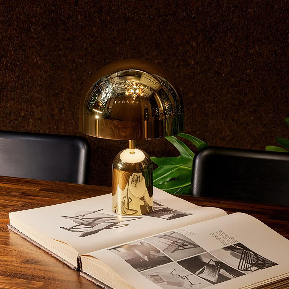 Bell Table Lamp | Metal & Acrylic | Gold, Rose Gold, Chrome