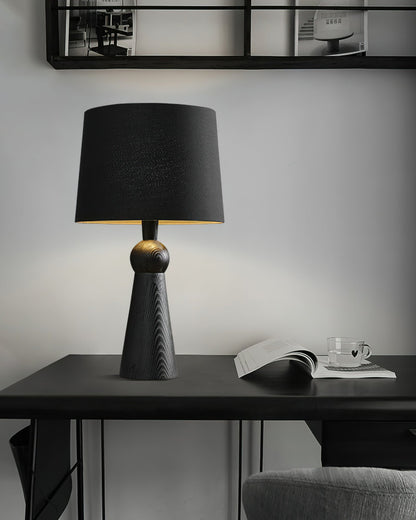 Bella Table Lamp | Metal, Wood, Fabric | Wood Color, Walnut Color, Black