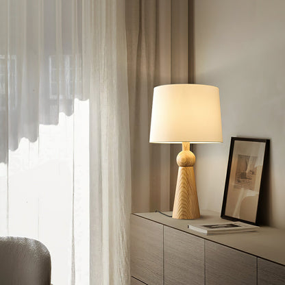 Bella Table Lamp | Metal, Wood, Fabric | Wood Color, Walnut Color, Black