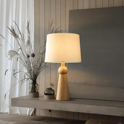 Bella Table Lamp | Metal, Wood, Fabric | Wood Color, Walnut Color, Black