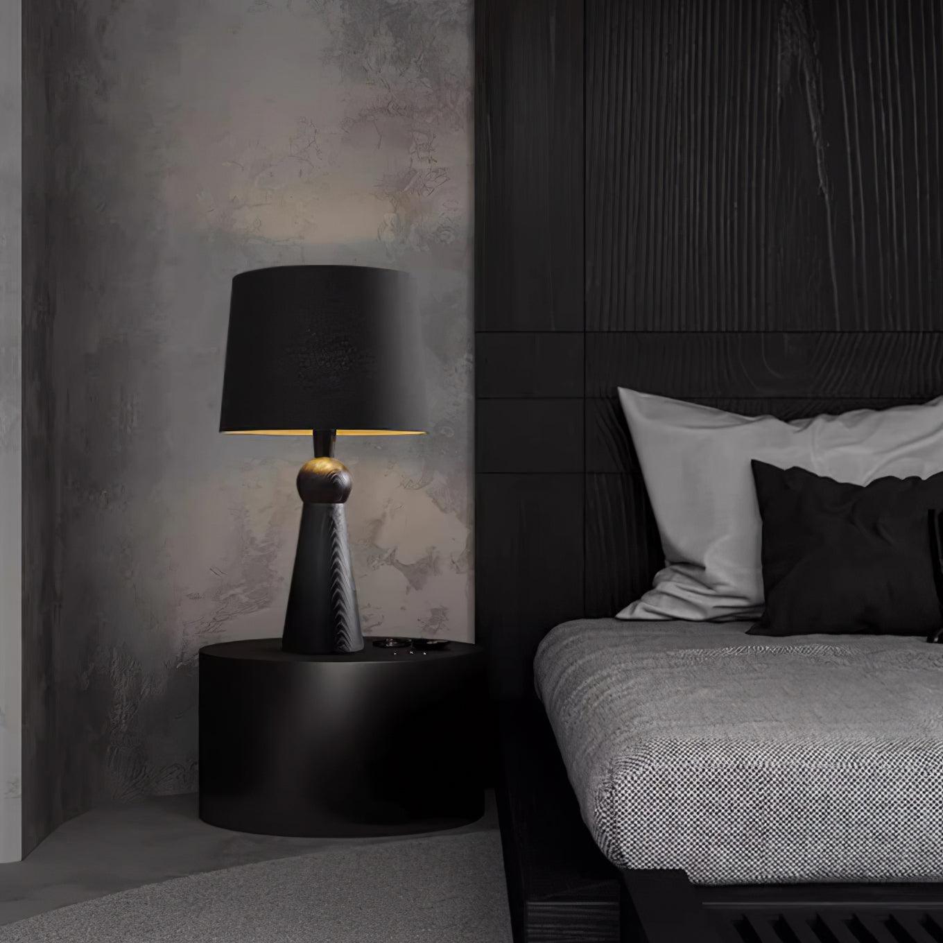 Bella Table Lamp | Metal, Wood, Fabric | Wood Color, Walnut Color, Black